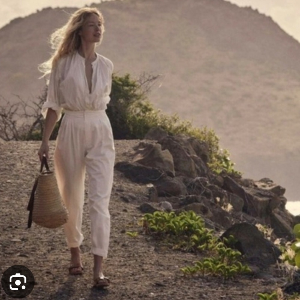 Doen Louvre pant in (white) sand